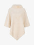 Poncho uni à motif gaphique - Beige - 4