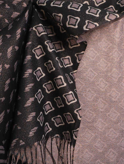 Echarpe irisée motif patchwork - Noir - 3