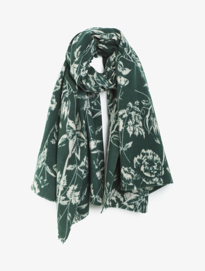 Echarpe à motif floral - Vert - 1