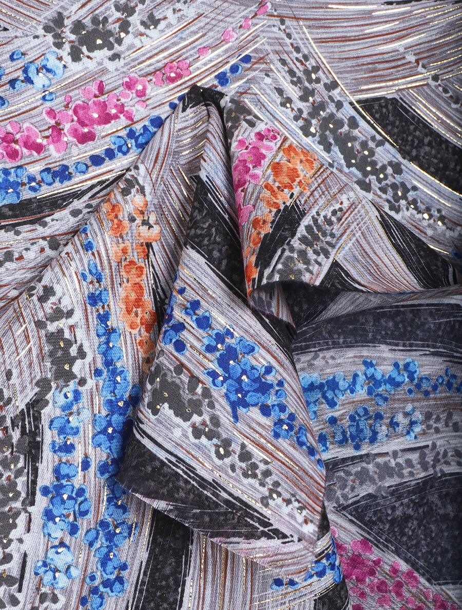 Foulard à imprimé fantaisie - Noir - 3