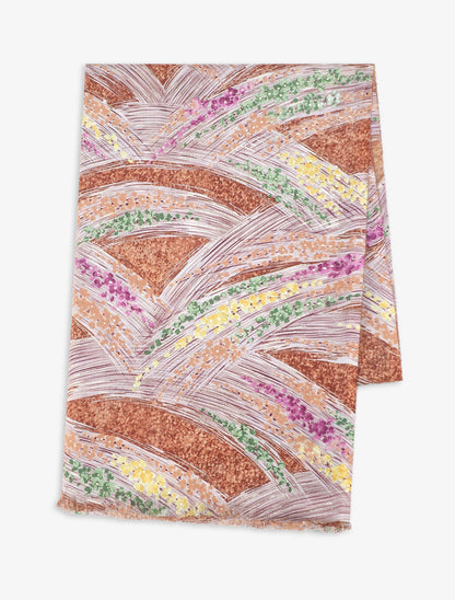 Foulard à imprimé fantaisie - Camel - 2