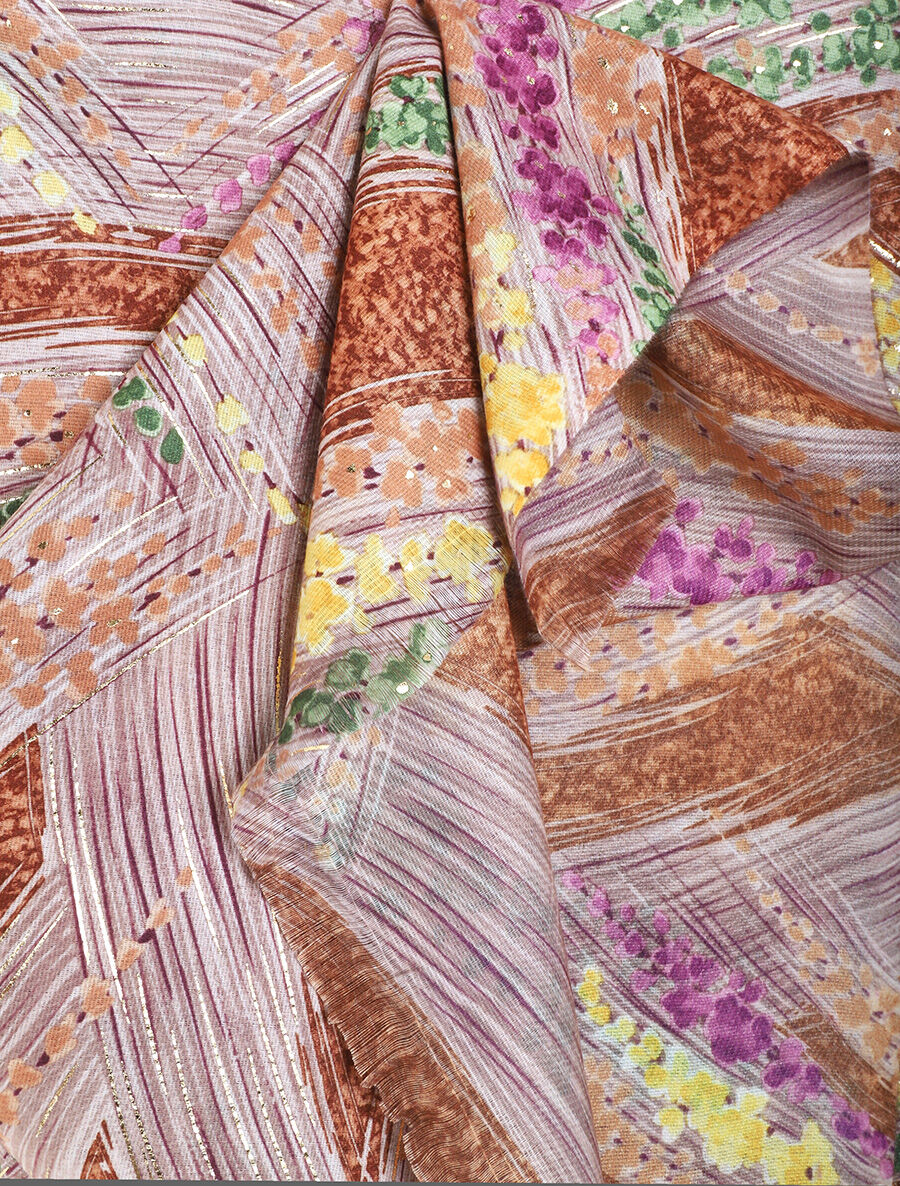 Foulard à imprimé fantaisie - Camel - 3