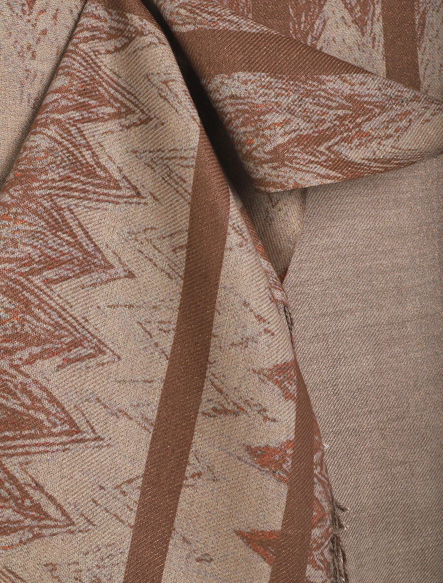 Echarpe à imprimé fantaisie - Taupe - 3