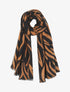 Echarpe duveteuse imprimé graphique - Camel - 4