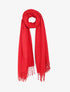 Echarpe unie irisée à bords frangés - Rouge - 4