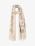 Echarpe à imprimé rosaces - Beige - 4