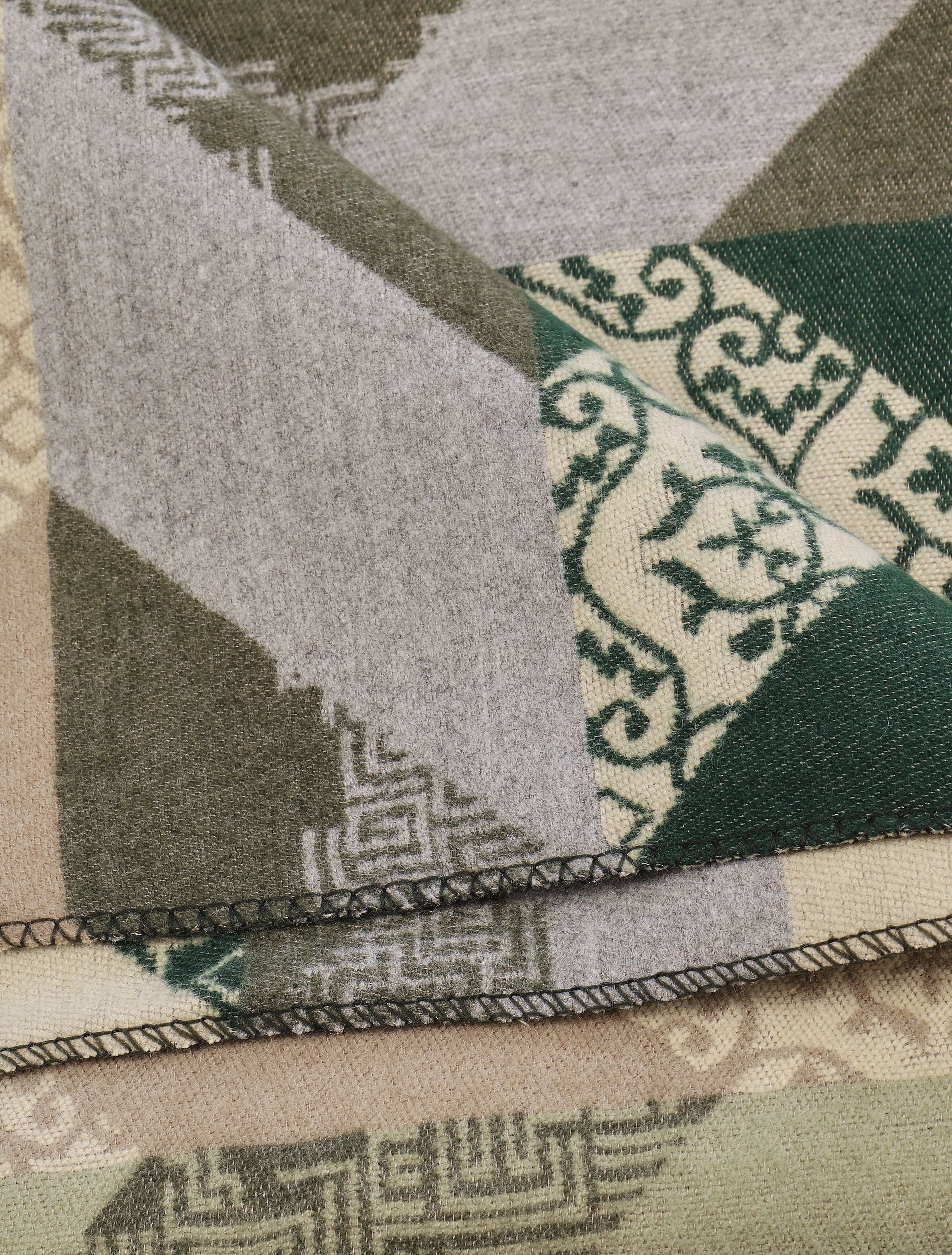 Echarpe imprimé mosaïque - Vert - 3