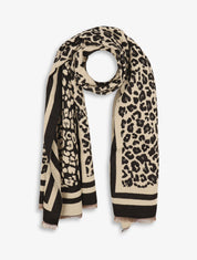 Echarpe imprimé léopard - Beige - 1