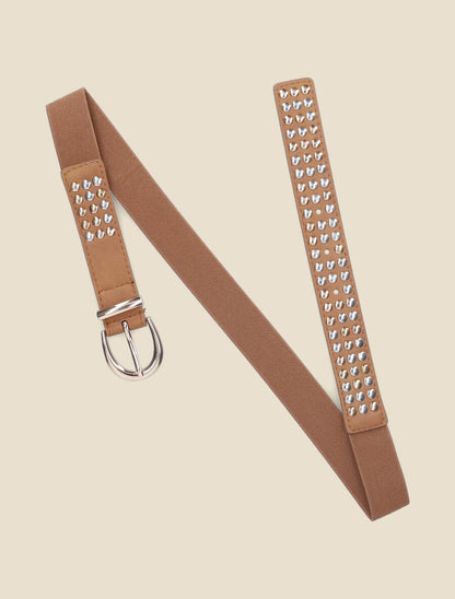 Ceinture à clou - Camel - 1