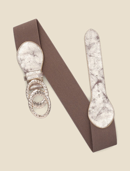 Ceinture à double boucles ovales - Or - 2