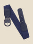 Ceinture extensible imprimé python - Marine - 2