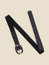 Ceinture élastiquée en simili - Noir - 2