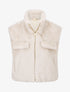 Veste sans manches en fausse fourrure - Beige - 1