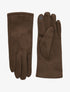 Gants unis en suédine - Marron - 2