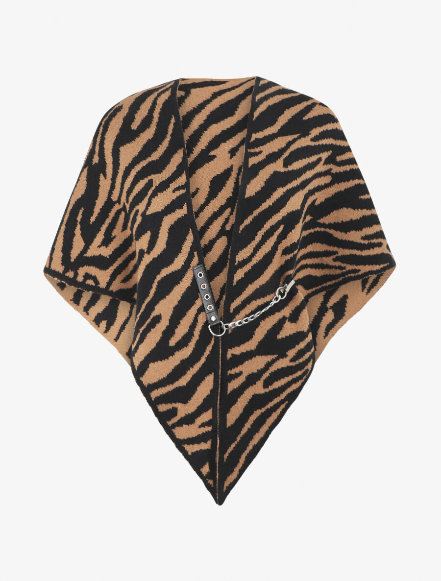Châle motif tigré - Camel - 1