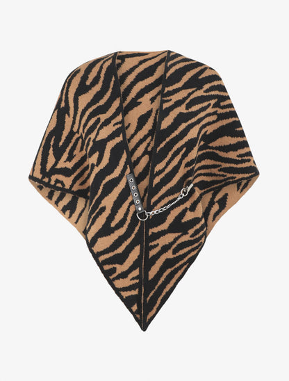 Châle motif tigré - Camel - 1