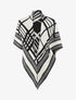 Châle motif géométrique - Noir - 4