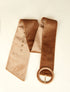Ceinture en velours à boucle ronde - Taupe - 1