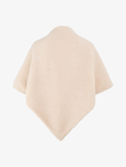 Châle uni effet laine bouclée - Beige - 2