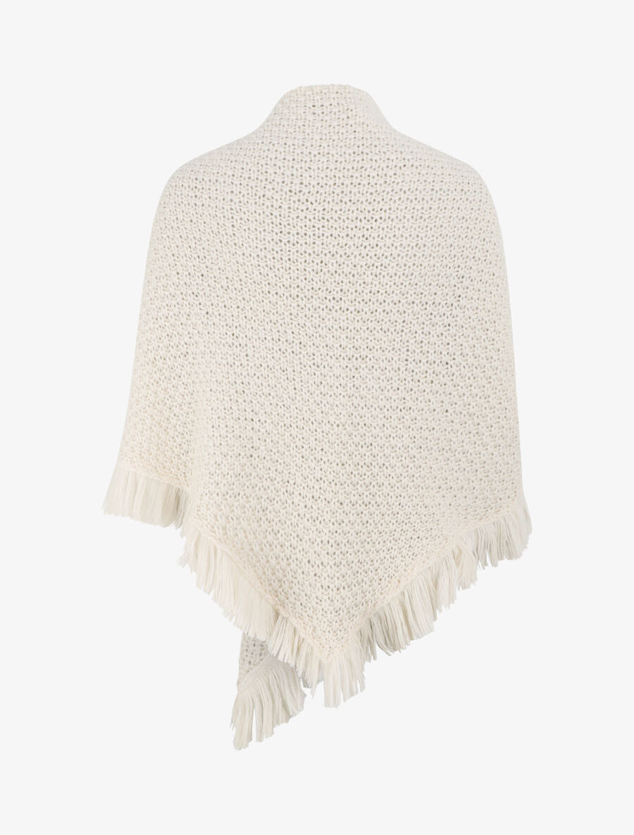 Châle uni en maille - Beige - 2
