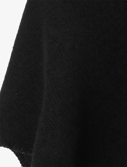 Châle triangulaire en maille - Noir - 3