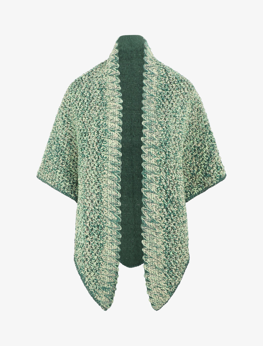 Châle uni reversible - Vert - 1