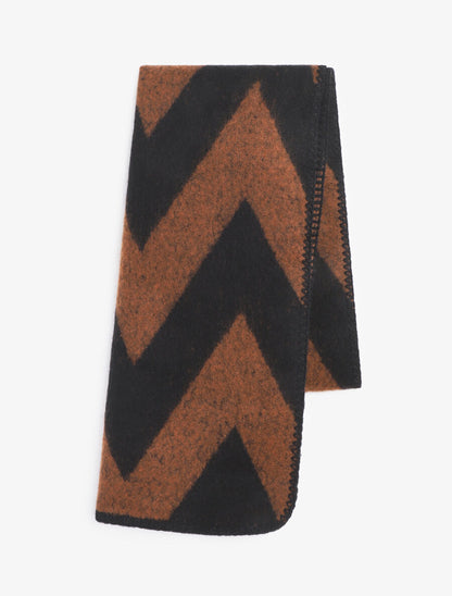 Echarpe motif zigzag - Camel - 2