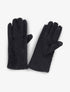 Gants en suédine et fausse fourrure - Noir - 1