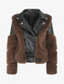 Perfecto en simili et fourrure synthétique - Marron - 4
