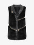 Veste sans manches à zips décoratifs - Noir - 1