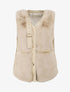 Veste sans manches à sangle décoratif - Beige - 1