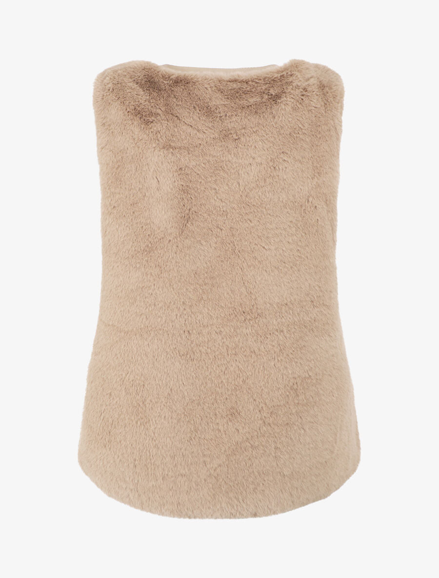 Veste sans manches à sangle décoratif - Taupe - 2