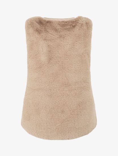 Veste sans manches à sangle décoratif - Taupe - 2