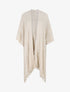 Châle en maille fantaisie à franges - Beige - 1