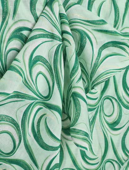 Foulard à imprimé vagues irisées - Vert - 3