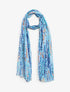 Foulard à imprimé fantaisie - Bleu - 1