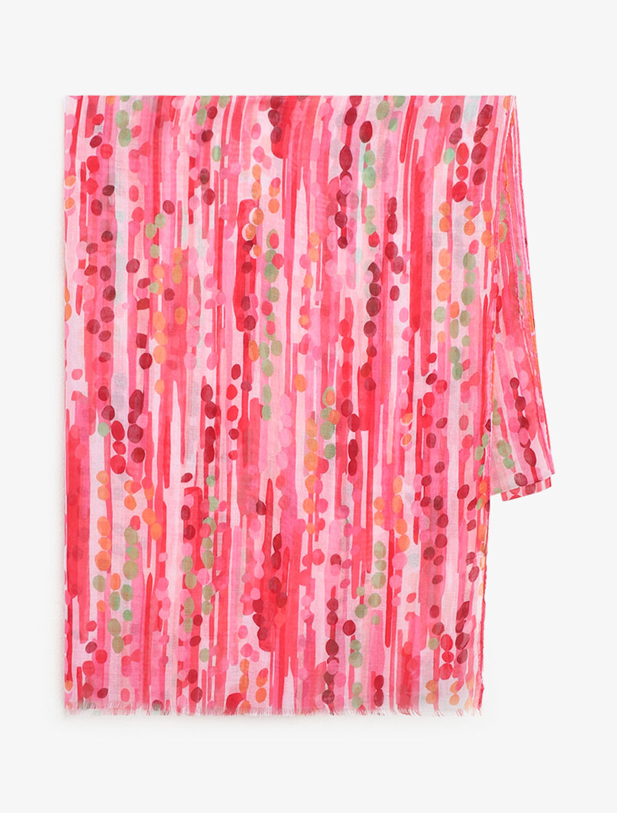 Foulard à imprimé fantaisie - Rose - 2