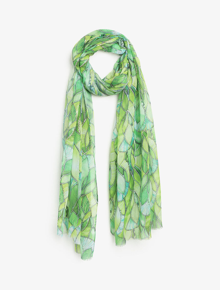 Foulard à imprimé abstrait irisé - Vert - 4
