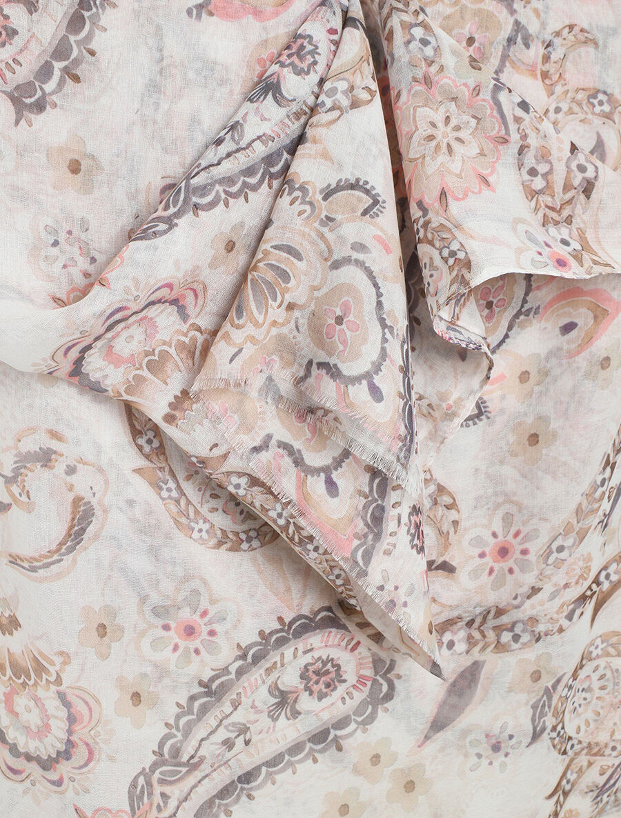 Foulard imprimé cachemire - Beige - 3