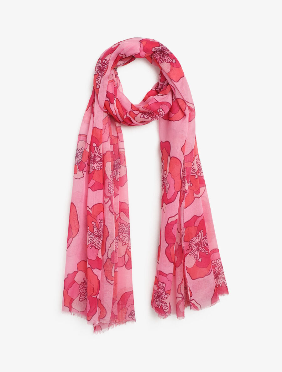 Foulard imprimé floral - Rose - 4