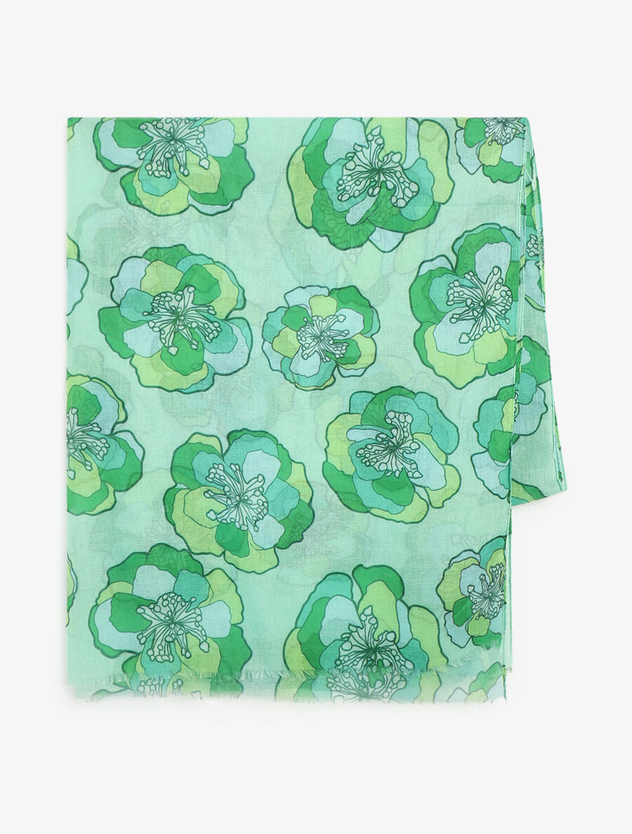 Foulard imprimé floral - Vert - 2