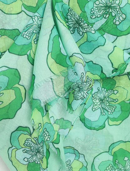 Foulard imprimé floral - Vert - 3