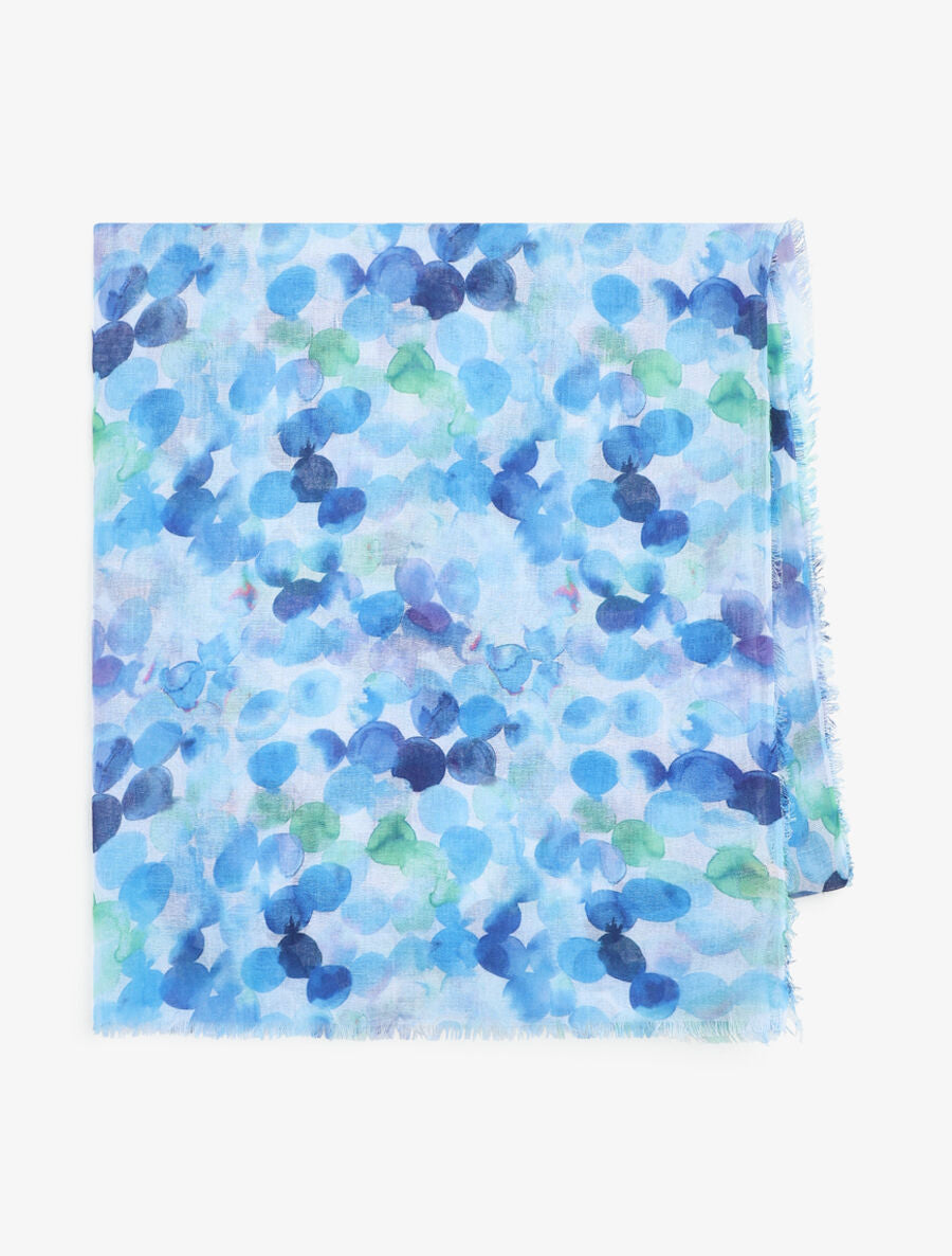 Foulard imprimé graphique - Bleu - 2