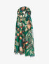 Foulard à imprimé feuillages et détails irisés - Vert - 3