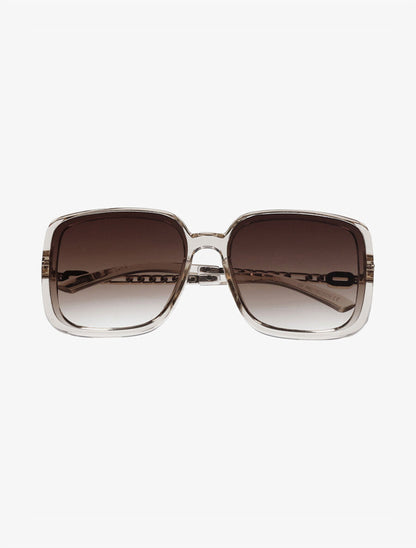 Lunettes de soleil oversize branches fantaisies - Beige - 2