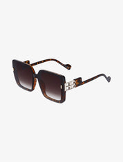 Lunettes de soleil carrées - Marron - 3