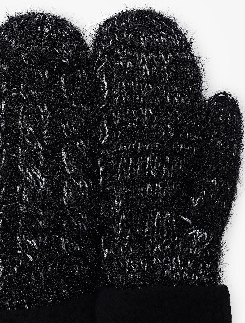 Moufles en maille irisés - Noir - 2