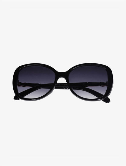 Lunettes de soleil oversize ronde - Noir - 2