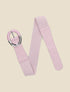 Ceinture élastiquée unie à boucle irisée - Rose - 1