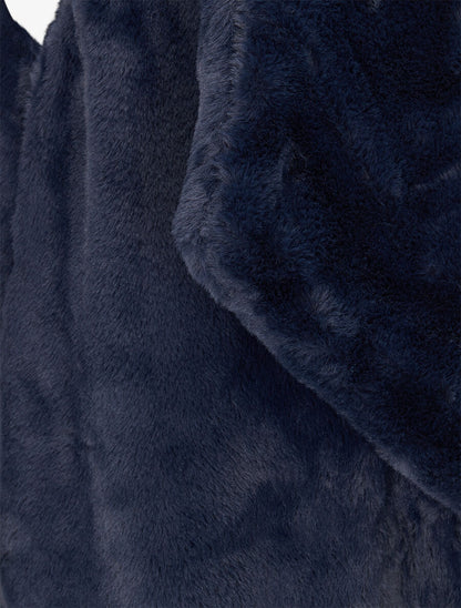 Gilet sans manches en fourrure synthétique - Marine - 3